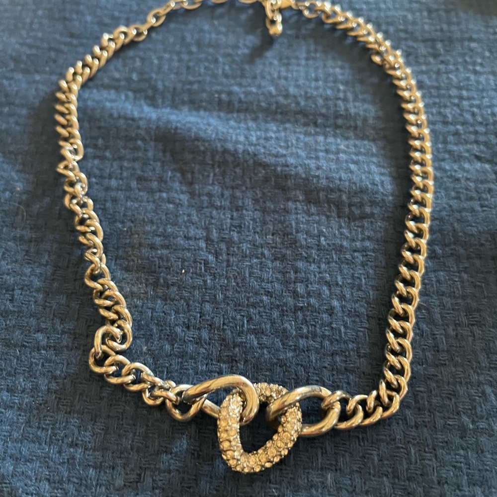 Chic Chain Necklace with Crystal Detail